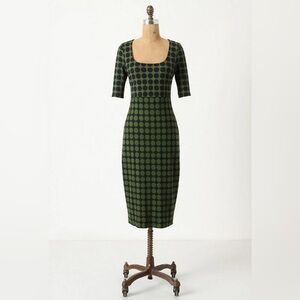 Anthropologie Bailey 44 Polka Dot Green and Navy Blue - Small